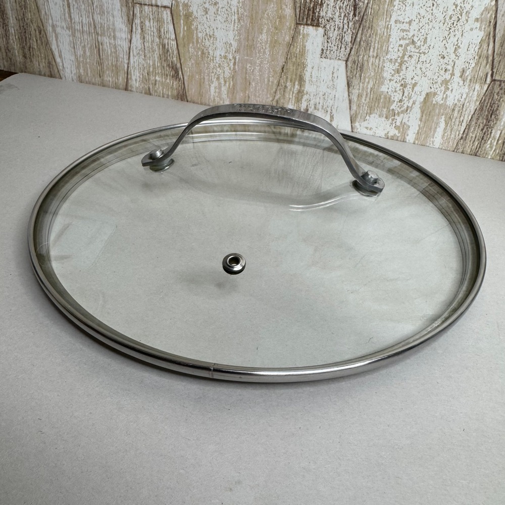 Red Copper 9 Inch Tempered Glass LID ONLY with Stainless Steel Handle and Vent